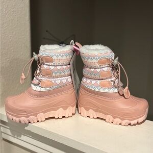 Member's Mark Girl's Pull On Insulated Snow Rain Winter Boots Kids Size 7/8